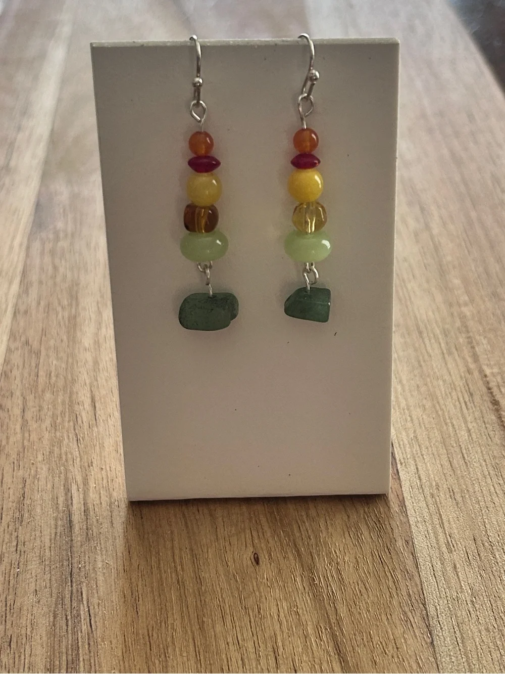 Handcrafted Multicolor Beaded Dangle Earrings